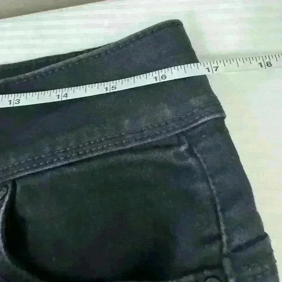 Wax Jean Butt, I love you black stretch jeans shorts double button size … - Picture 4 of 7